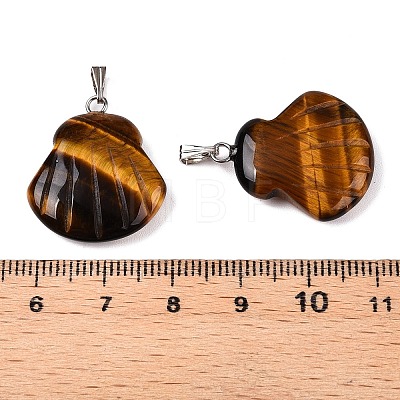Natural Tiger Eye Pendants G-T138-208I-1