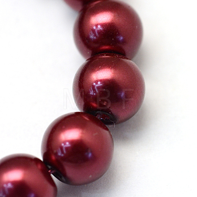Baking Painted Pearlized Glass Pearl Round Bead Strands X-HY-Q003-4mm-39-1