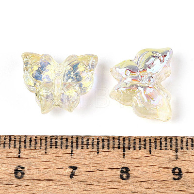 Electroplate Transparent Glass Beads Strands EGLA-T029-06E-1