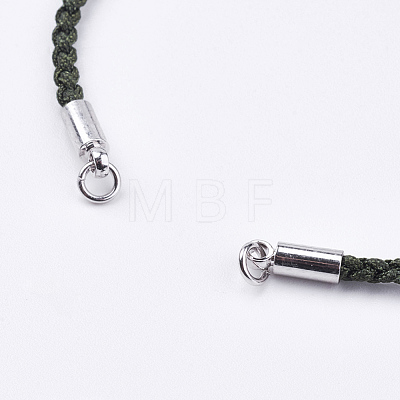 Braided Cotton Cord Bracelet Making MAK-I006-16P-1