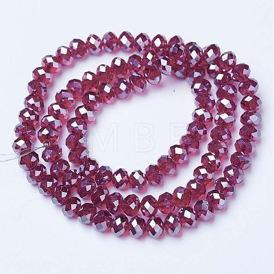 Electroplate Glass Beads Strands EGLA-A034-T2mm-A02-1