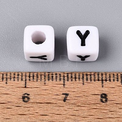 Opaque Acrylic Beads SACR-N020-04A-Y-1