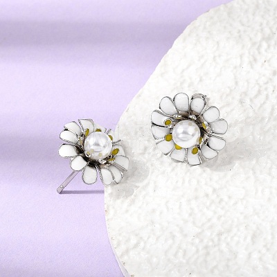 Brass Enamel Stud Earrings KK-CBA8324-27P-04-1
