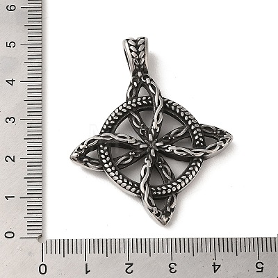 304 Stainless Steel Pendants STAS-U001-06AS-1