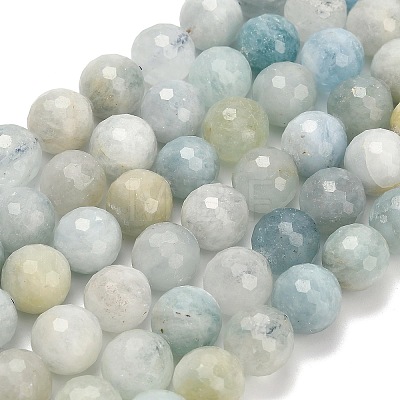 Natural Aquamarine Beads Strands G-L642-F05-10mm-1