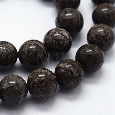 Natural Snowflake Obsidian Beads Strands G-I199-01-4mm-1