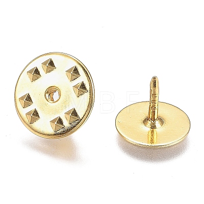 Brass Butterfly Clutches Pin Backs X-KK-Z003-01G-1