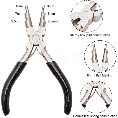 45# Carbon Steel 6-Step Multi-Size Wire Looping Forming Pliers TOOL-BC0001-11B-1