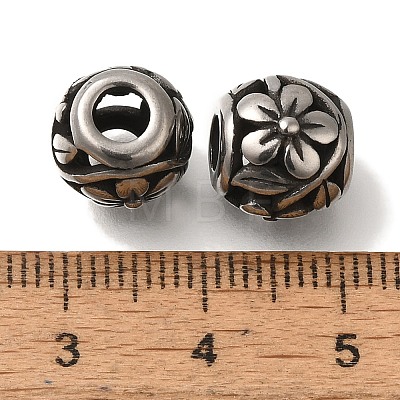 304 Stainless Steel European Beads STAS-D191-13D-AS-1