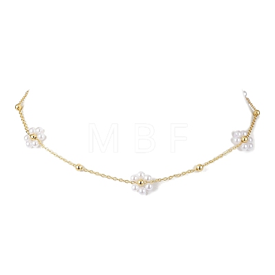 ABS Imitation Pearl Beads Necklaces NJEW-JN04733-1