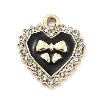 Alloy Rhinestone Pendants FIND-U026-14G-1