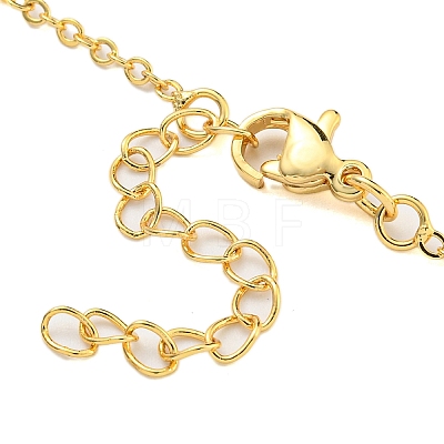 Brass Micro Pave Clear Cubic Zirconia Pendant Necklaces NJEW-M220-05B-G-1