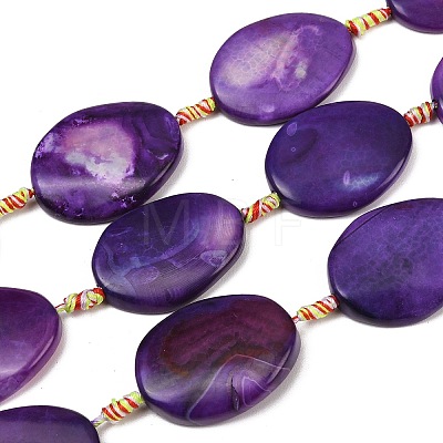 Natural Fire Crackle Agate Beads Strands G-P605-L03-01E-1