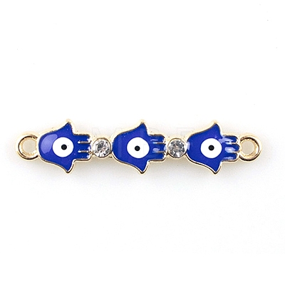 Alloy Evil Eye Enamel Connector Charms X1-FIND-TAC0016-24B-1