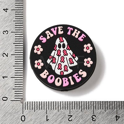 Save The Boobies Ghost Silicone Focal Beads SIL-G011-21A-1