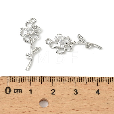 Brass Micro Pave Cubic Zirconia Pendants KK-C107-09A-P-1