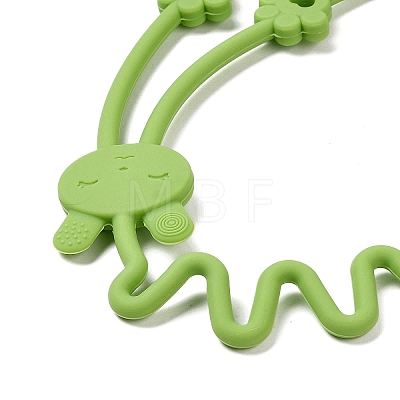 2 in 1 Silicone Baby Pacifier Holder Chains AJEW-G050-02B-1