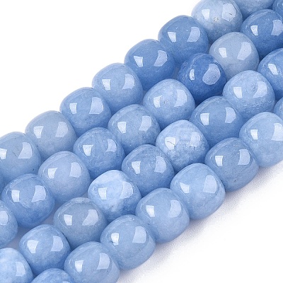 Dyed Natural White Jade Beads Strands G-T138-S12-1