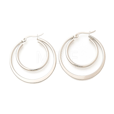 201 Stainless Steel Earrings EJEW-Q026-06P-B-1