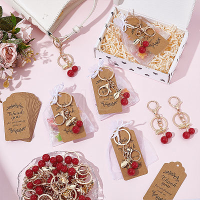 26Pcs Resin Imitation Fruit Keychain KEYC-UN00019-1