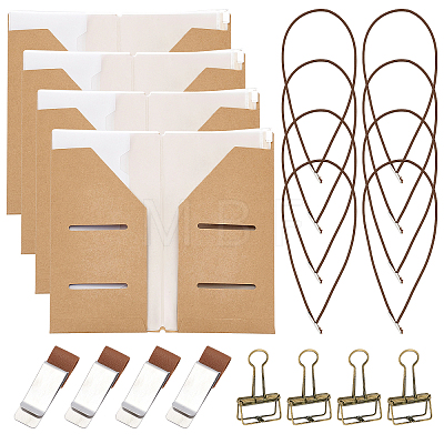 4Pcs Kraft Paper Passport Cover DIY-WA0001-39-1