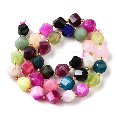 Natural Quartz Dyed Beads Strands G-U023-A02-06-1