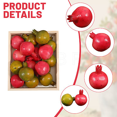 CHGCRAFT 20Pcs 2 Colors Mini Foam Imitation Pomegranates AJEW-CA0004-33-1