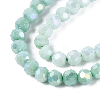 Anti-Tarnish Electroplate Glass Beads Strands EGLA-ZX010-6mm-11-1