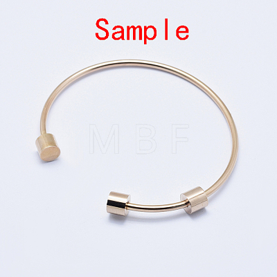 Eco-Friendly 316 Surgical Stainless Steel Cuff Bangle Making STAS-I078-02RG-NR-1
