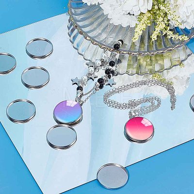 60Pcs 304 Stainless Steel Plain Edge Bezel Cups STAS-SC0009-12-1