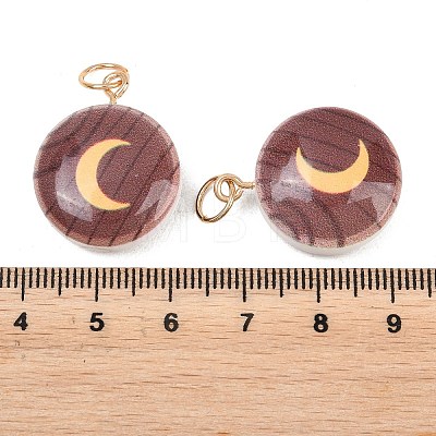 Printed Opaque Acrylic Pendants SACR-P036-01C-G-1