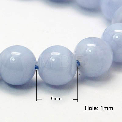 Natural Agate Beads Strands X-G-G099-6mm-23-1