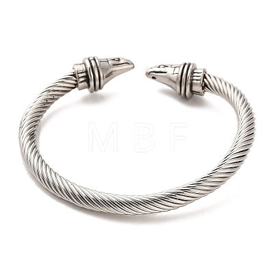 304 Stainless Steel Eagle Cuff Bangles BJEW-E094-17AS-1