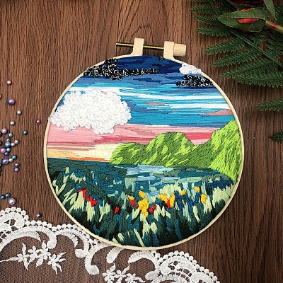 DIY Landscape Pattern Embroidery Kits for Beginners PW-WG3B3D7-04-1