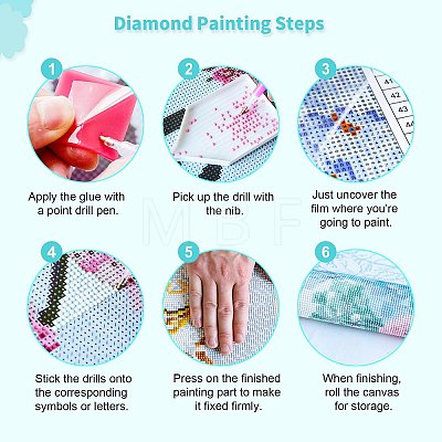 Halloween Theme DIY Diamond Painting Canvas Kits for Kids DIY-I055-04-1