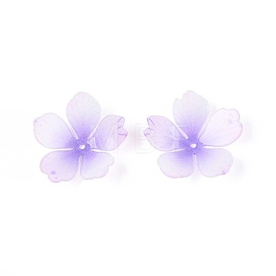 Flower Acrylic Bead Caps X-SACR-T017-51F-1