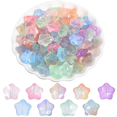 80Pcs Transparent Glass Beads GLAA-PA0001-78-1