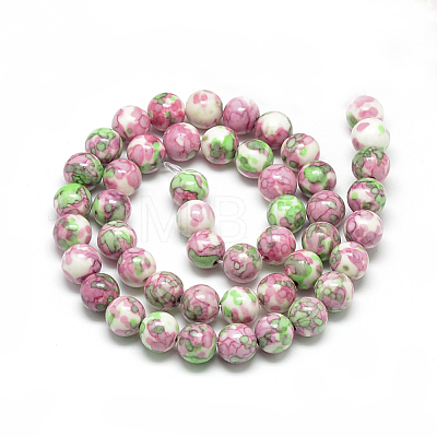 Synthetic Ocean White Jade Beads Strands G-S252-12mm-04-1
