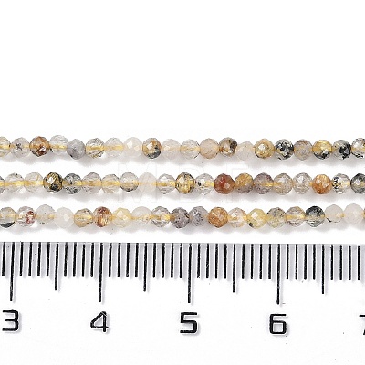 Natural Rutilated Quartz Beads Strands G-G139-A01-01-1