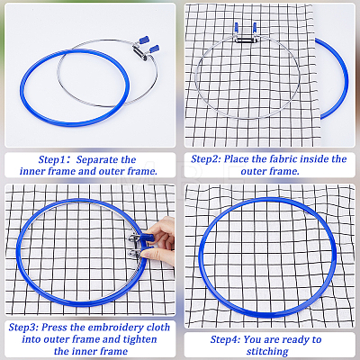 Iron Embroidery Hoops TOOL-WH20007-02A-1