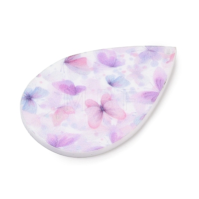 Printed Opaque Acrylic Pendants FIND-K017-16F-1