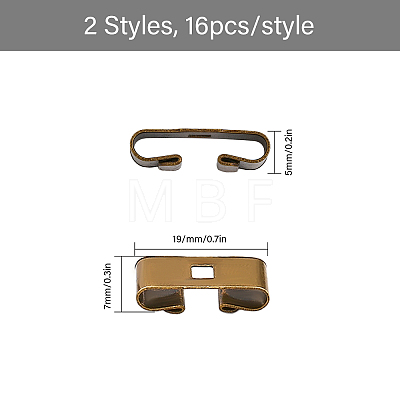 32Pcs 2 Styles Bolo Tie Slides Clasp Accessories IFIN-CA0001-60-1