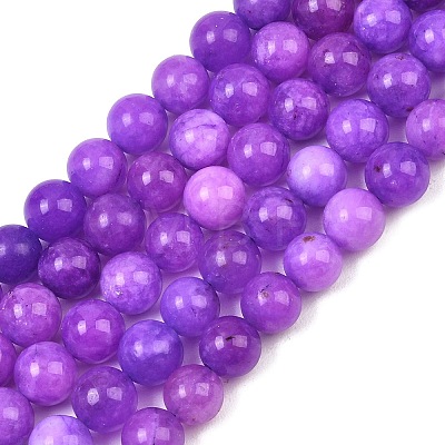 Natural Dyed White Jade Beads Strands GG-CBAEB22-B01-8mm-11-1