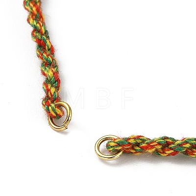 Braided Cotton Cord Bracelet Making MAK-L043-02G-17-1