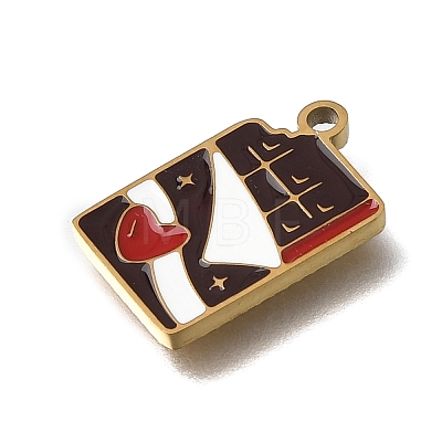 304 Stainless Steel Enamel Pendants SA-CBAA2E4-06C-G-1