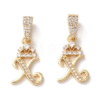 Eco-Friendly Brass Micro Pave Cubic Zirconia Pendants KK-K265-01G-X-1