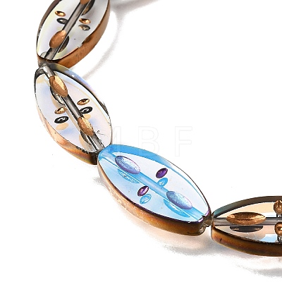 Electroplated Transparent Glass Beads Strands GL-CBA98F0-08B-1