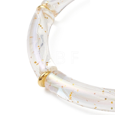 UV Plating Acrylic Bracelets for Women BJEW-JB12949-1