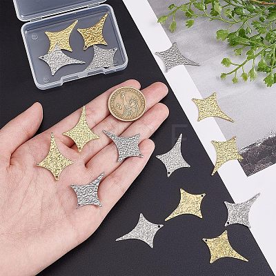 Unicraftale 16Pcs 4 Style 304 Stainless Steel Pendants STAS-UN0038-32-1