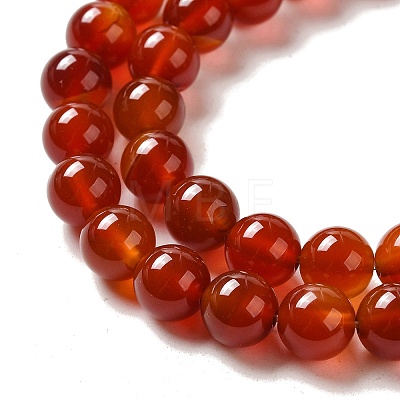 Natural Carnelian Beads Strands G-G390-8mm-03-1